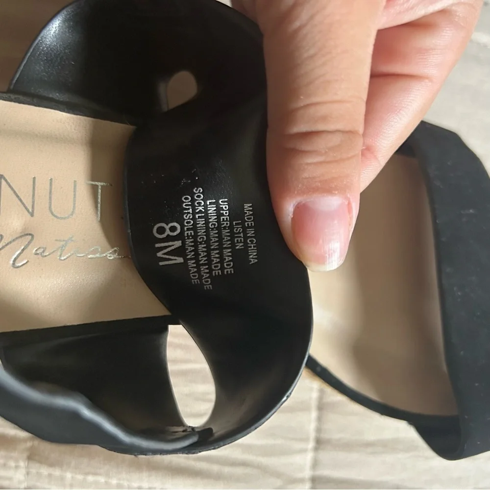 Coconut by Matisse Espadrille Wedge Black Strappy Sandal​​​